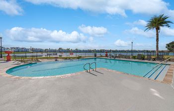 Pool view at Lakeside Pointe Apartments & Townhomes, Pearland, TX